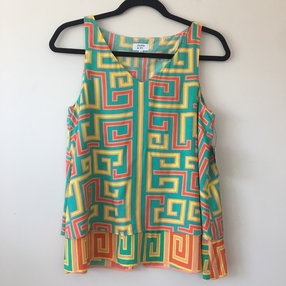 NWT Crown & Ivy South of the Border Open Back Top - Picture 5 of 8